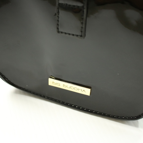 Big Buddha Black Pattern Leather Crossbody Mini Bag with Tassel - Picture 5 of 5